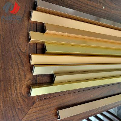 China Decorations Frame Glass Aluminum Swing Door In Gold Running Sideboard Aluminum Frame For Casement Glass Door for sale