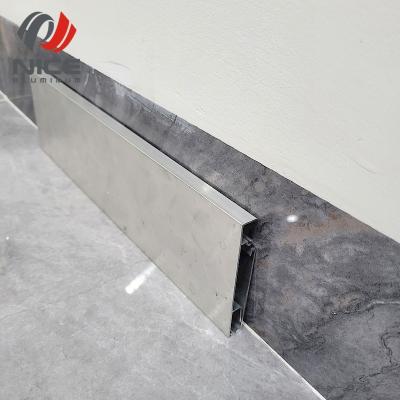 China Decorative Extrusion Accessories Aluminum Skirting Wall Tile Decorations Floor Skirting for sale