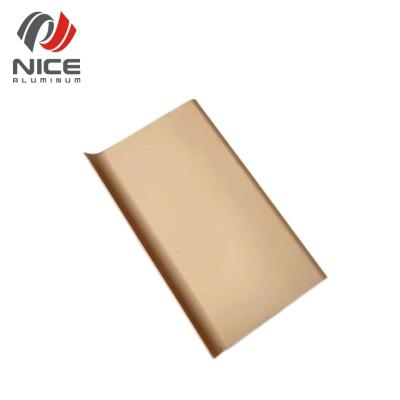 China Beautiful Modern Aluminum Brushed Skirting Boardmetal Wall Skirting Board Gold Colors Skirting Floor Skirting Profile for sale