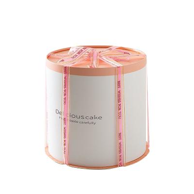 China Hot Selling Disposable Embossing Product Printing Round Packaging Packaging Cake Boxes for sale