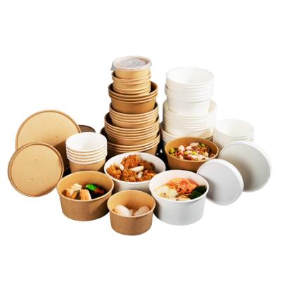 China Disposable High Selling Disposable Hot Soup Paper Bowl And Double Box High Quality Waterproof Wall for sale