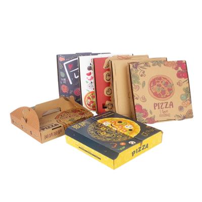 China Recyclable Novel Products Rates Mini Folders Recyclable Corrugated Board Pizza Box For Canteen for sale