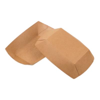 China New Shipping Kraft Paper Eco Fcatering Fast Disposable Fast Food Disposable Serving Paper Tray For Fruit And Vegetables for sale