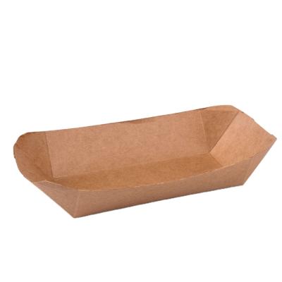 China Disposable Hot Selling Product Plates Recycled Food Paper Ship Tray For Takeaway Food for sale