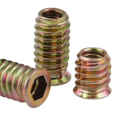 China Steel Furniture fastener hardware accessories Iron nut connector insert nut for sale