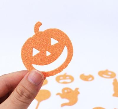 China EVA Foam Stickers Gold Kids DIY Self Adhesive Instant Stickers Halloween Pumpkin Puzzles 14.8*11CM 15g/pack for sale