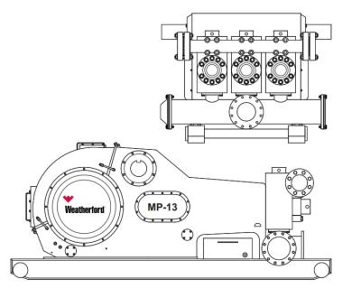 China Weatherford MP-13 mud pump fluid end module, liners, pistons, valevs same as Weatherford for sale