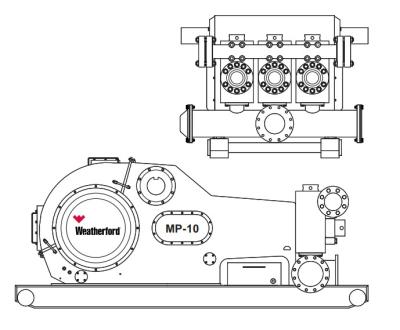 China Weatherford MP-10 mud pump fluid end module, liners, pistons, valevs same as Weatherford for sale