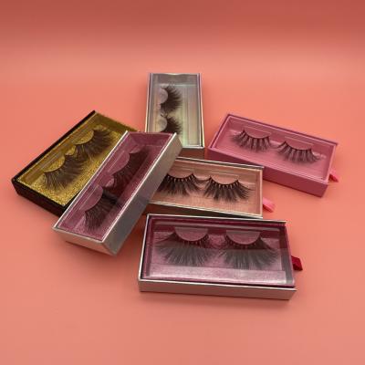 China 2021 Customs 25mm Mink Lashes Natural Shape 25mm Long Full Natural Mink Strip for sale