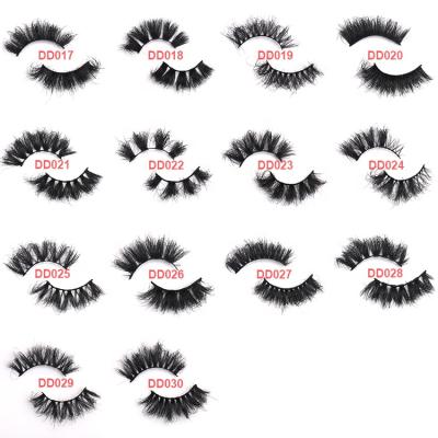 China Volume Fluffy Long Fluffy Mink Lash 3d 25mm Real Mink Fur False Eyelash for sale