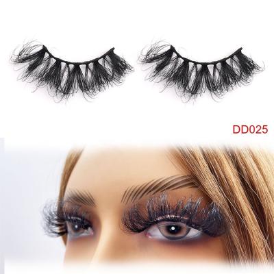 China 2021 New Styles Fluffy Wholesale 25mm Fluffy Mink Eyelashes 3d Curly Eyelash Wholesale for sale