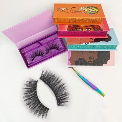 China Wholesale chemical fiber volume silk eyelashes natural synthetic silk low price eyelashes for sale