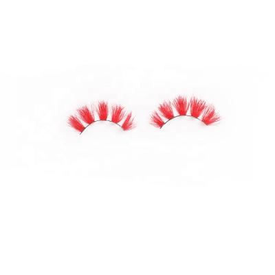 China Lashes Vendor Mink Strip Lashes Low Cost Fake Colored Mink Colored Eyelashes Wholesale for sale