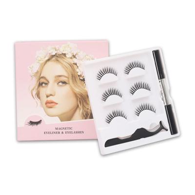 China Different natural high quality magnetic eyelashes with the natural magnetic eyeliner for sale