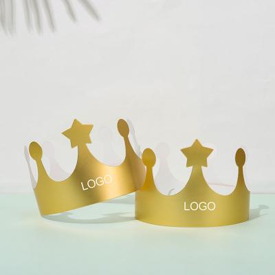 China Birthday Hat Party Decor Paper Suppliers Wholesale Eco-Friendly Adjustable Crown Paper Tiara Birthday Anniversary Crown for sale