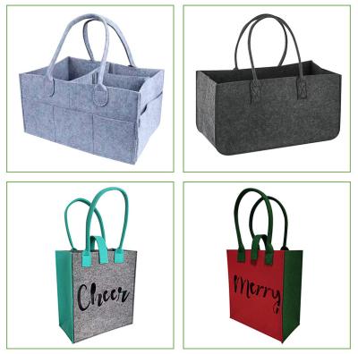 China Factory Handled Direct Sales Can Customize Fashionable Felt Women's Handbag Conference Bags Women's for sale