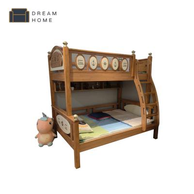 China Customization style 1.2m kids bedroom furniture queen size European bed European style high end wood bunk bed for bedroom for sale