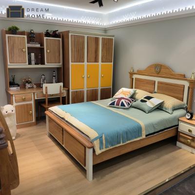 China EUROPEAN Style 1.5m Tall Wooden Bedroom Kids Bed High End Design Foshan Wood Furniture For Bedroom for sale