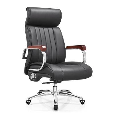 China Massage Ergonomic Design Executive Office Chairs Ergonomic PU Office Chair Stainless Steel Soft Leather Office Chair Set for sale