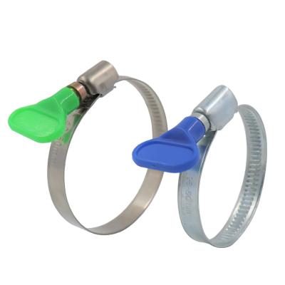 China General Industry Worm Clamp Stainless Steel German Type Pipe Clamp With Handle for sale