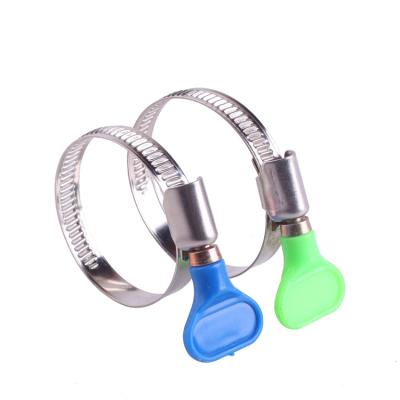 China General Industry Unperforated German Type Hose Clamp With Plastic Handle for sale