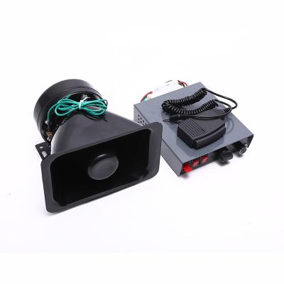 China Hot Selling Black 100w Police Car Horn Loudspeaker 100w Police Fire Ambulance Truck Vehicle Plastic Warning Horn for sale