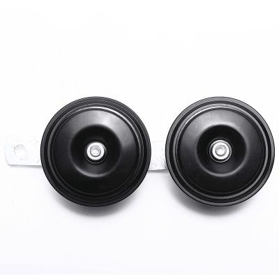 China Factory Wholesale 24v Solid Colors Car Horn Waterproof Black High Quality 110db Discs For Motorcycle for sale