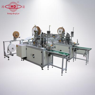 China Full Automatic Hotels Face Mask Machine With 3 Line , Disposable Mask Making Earloop Welding Machine for sale