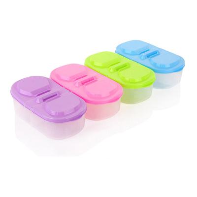 China Storage Box 2 Racks Kitchen Accessories Food Storage Plastic Case Reusable Hot Dry Plastic Cool Box Household Cool Box for sale