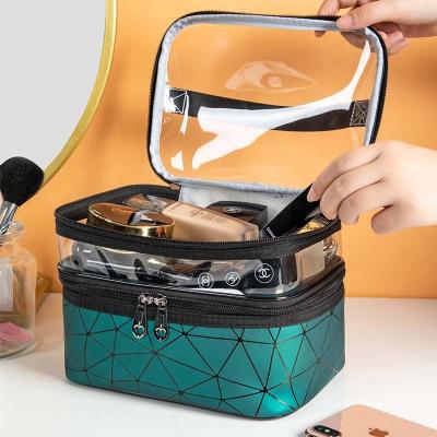 China Large Capacity Travel Accessories High Capacity Cosmetic Toiletry Bag Organizer Household Goods Zipper Lock Storage Bag for sale