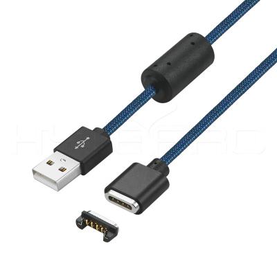 China Portable Original Blue 4 Pin Plug Power Ferrite Device Magnetic Charging Braided Cable for sale