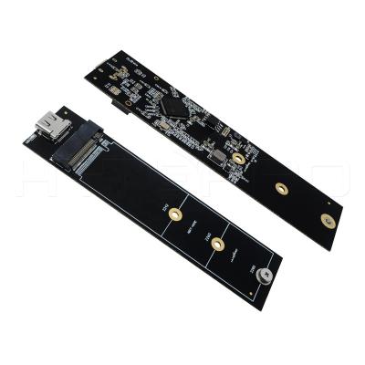 China FR-4 M.2 nvme ssd converter to type c hub pcb usb adapter for sale