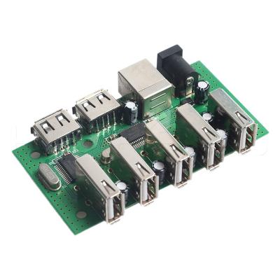 China Data Synchronization& Power Charging 7 Ports Power Bank Module USB 3.0 Hub PCB Manufacturer and Assembly for sale