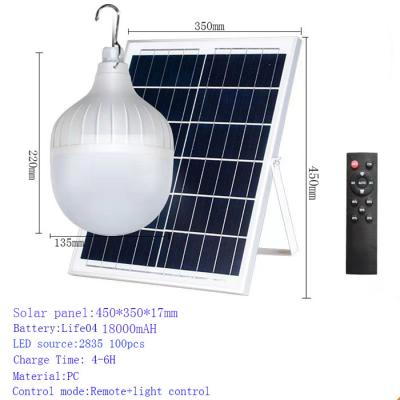 China 200W Garden Fit Garden IP66 Bulb Remote Control Solar Led Solar Light Bulb Light for sale