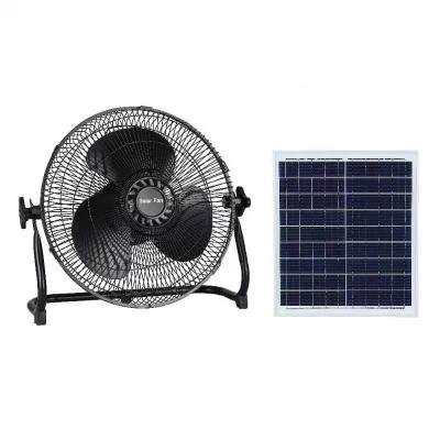 China Factory direct large hotel solar fan household metal wind camping fan for sale