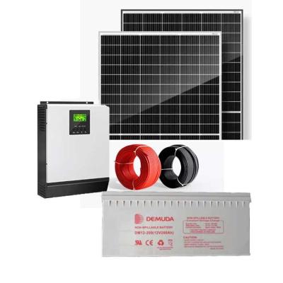 China 1KW 2KW 4KW 3KW 5KW DEMUDA Home Cost Off Grid Solar Panel Mounting System Flat Roof for sale