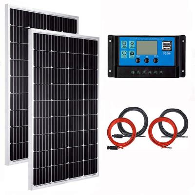 China Hot Sale Home DEMUDA 10 20 30W 18V Off Grid Solar Power System With 10A Charge Controller Home Solar Panel Kit for sale