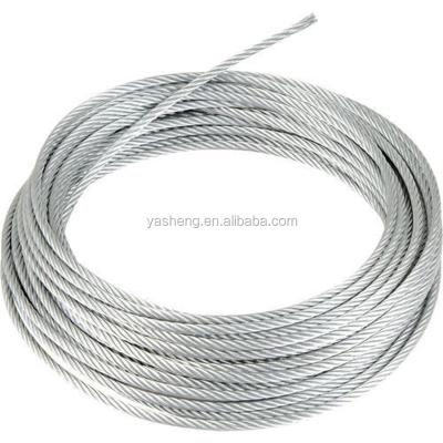 China Industry AISI304 1x7 0.6mm Stainless Steel Wire Rope for sale