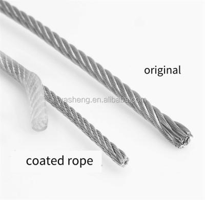 China High tensile SS 304/316 stainless steel 7x7 mining wire rope,PVC coated quality,nylon use for balustrade&handrail for sale