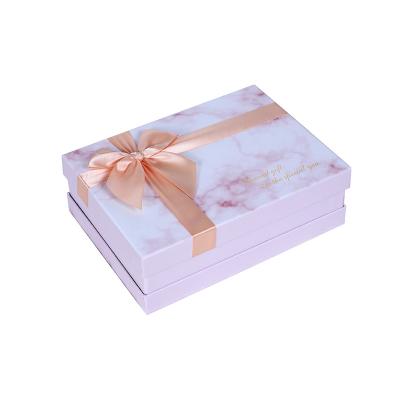 China Recycled Materials Festival Gift Box Cosmetics Valentine's Day Box Empty Rose Bow Box for sale