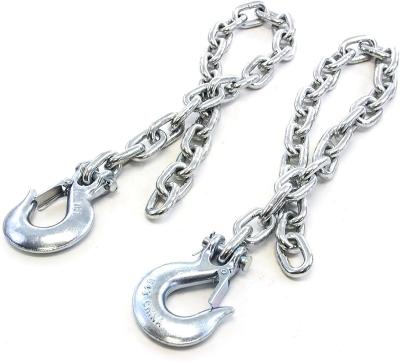 China Trailer Parts 3/8 Inch X 35 Inch Safety Chain To Tow With Exhaust Hook 17,000 Pound Trailer for sale