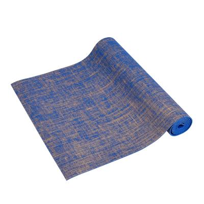 China Natural Yoga Non-slip Canvas Material Mat Yoga Mat Exercise Pad Cyber ​​Thickness 5mm Jute PVC Eco-friendly Wholesale for sale