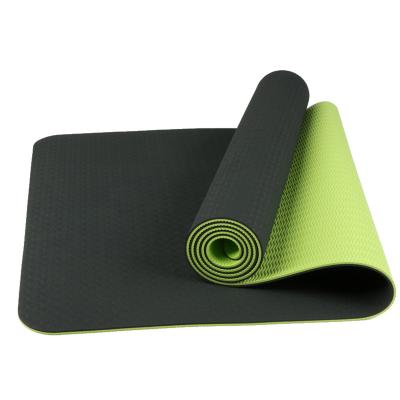 China Eco-Friendly Yoga Mat Thickness 6mm Double Tape Anti Slip Pilates Mat Custom Logo China Factory for sale