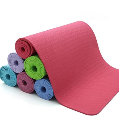 China Logo Thick Fitness And Yoga Custom Eco-friendly Mat 6mm Mat Yoga Tape Anti-Slip Wholesale Price for sale