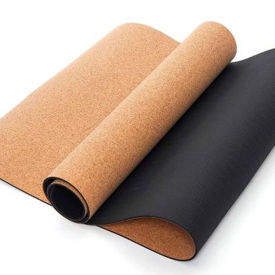 China 2021 Morden Cork Branded Yoga Mat Natural Eco Friendly Custom Yoga Mat Pick 5mm Strip for sale