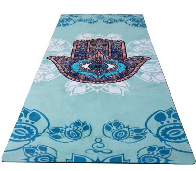 China Eco-Friendly Portable Eco-Friendly Easy Portable Yoga Mat Eco-Friendly Travel Eco-Friendly Travel Cloth Suede Microfiber Yoga Mat For Sale for sale