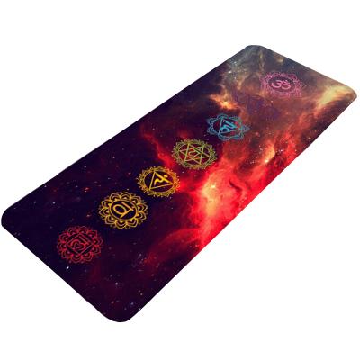 China Suede+Rubber Rubber Suede Printed Yoga Mat New Custom 7 Chakra Mats For Pilates Exercise Fintess Cushion With Dream Totem for sale