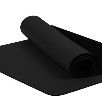 China Morden Classic Eco-Friendly Black PU+RUBBER Non Slip Fitness Exercise Yoga Mats For Women And Men for sale