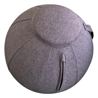 China Durable Balance Stability Ball Soft Stretching Sitting Ball Chair Cover With Handle For Sale for sale