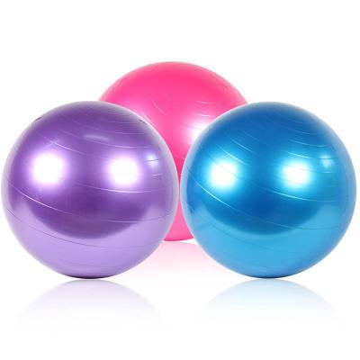 China 600g Anti-shatter 55cm Anti-shatter Yoga Ball Logo PVC Yoga Balls Pilates Fitness Eco-Friendly Ball for sale